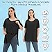 Unisex Post Shoulder Surgery Shirts for Women with All Access Stick On Fasteners Recovery Tear Away Short Sleeve Chemo Clothing Black 2XL
