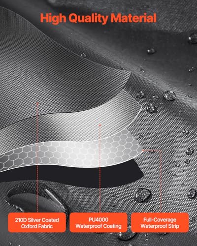 VEVOR Bike Storage Tent, 4 to 5 Bikes, Outdoor Spacious Bike Storage Tent with Ventilated Window, Waterproof Fan-Shaped Bike Tent with High Strength Fiberglass & Dual Zippers, Fit for Bicycle - Image 3