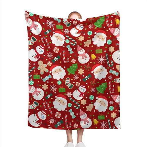 Homiehug Christmas Blanket Funny Throw Fleece Soft Cozy Fuzzy Blankets for Gift Picnic Decor for Kids Girls Boys for Room Couch House Travel Full Size 40''×50''for Kids/Children