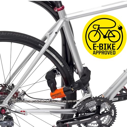 Kryptonite Evolution 1055 Mini Bike Chain Lock, 1.8 Feet Long 10mm Steel Chain Heavy Duty Anti-Theft Sold Secure Gold Bicycle Chain Lock with Keys for E-Bike, Motorcycle, Scooter, Bicycle, Fence