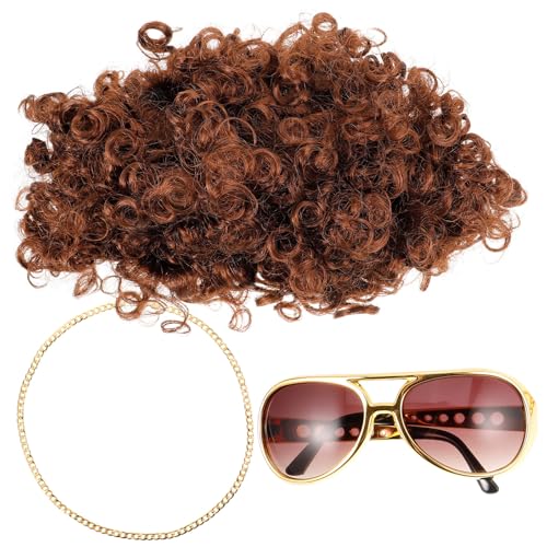 [Yardwe] 70�N��f�B�X�R�p�[�e�B�[�p�j���p�E�B�b�O�ƃt�F�C�N�S�[���h�l�b�N���X�Z�b�g ���g����R�X�`���[���A�N�Z�T���[ ���[���v���C