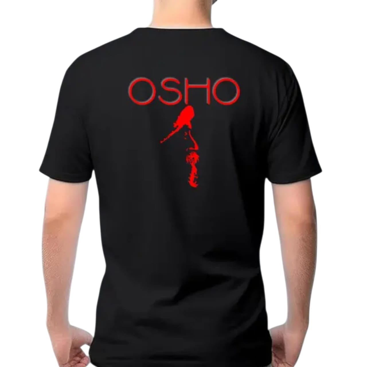Osho Printed Polycotton T-Shirt for Men & Women | Spiritual Graphic Round Neck Casual Tee...-image-15