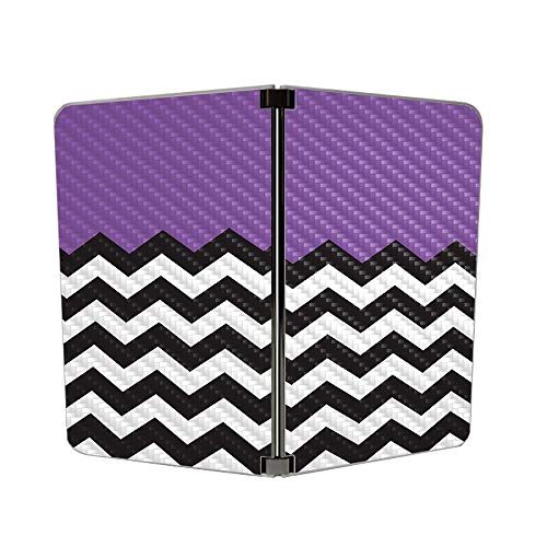 Image of MIGHTY SKINS MightySkins Carbon Fiber Skin for Microsoft Surface Duo - Purple Chevron | Protective, Durable Textured Carbon Fiber Finish | Easy to Apply | Made in The USA