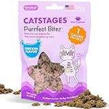 Catstages by Nina Ottosson Purrfect Bitez Natural Crunchy Cat Treats for Puzzles, Toys, Feeders, & Training, USA-Made, Real Chicken Flavor, 4oz