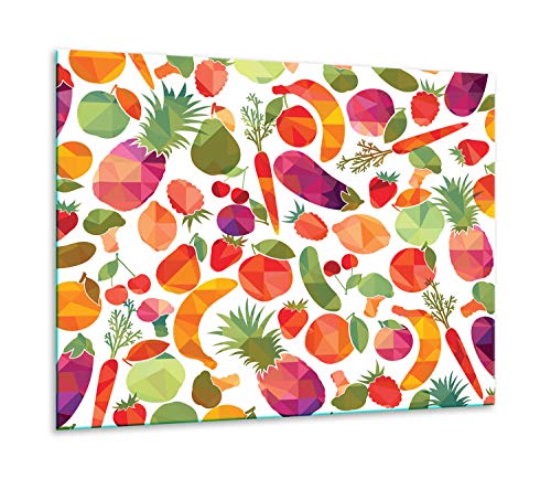 QTA | Placa protectora de 60 x 52 cm para vitrocerámica, 1 pieza, universal, para cocinas de inducción, protección contra salpicaduras, tabla de cortar frutas
