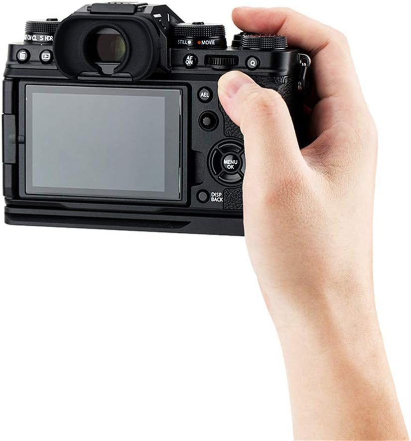 JJC Metal Hand Grip L Bracket for Fujifilm Fuji X-T4 XT4 Anti-Slip Holder, w/Battery Compartment Opening & Arca Swiss Type Quick Release Tripod Mount - Image 9