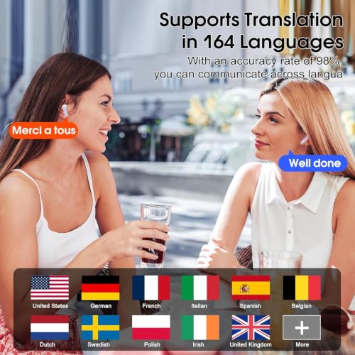 Image of Real Time AI Translation Earbuds 165 Languages 6 Modes No Subscription