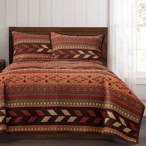 Image of Paseo Road Broken Arrow 3 Piece King Western Bedding Quilt Set