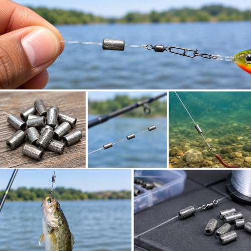 Image of Fishing Wire Weight Sinker - (10Pieces) Lead Jalkathi - Pipe Shape - 1 cm to 1.5 cm Each -Lead Fishing Tackle