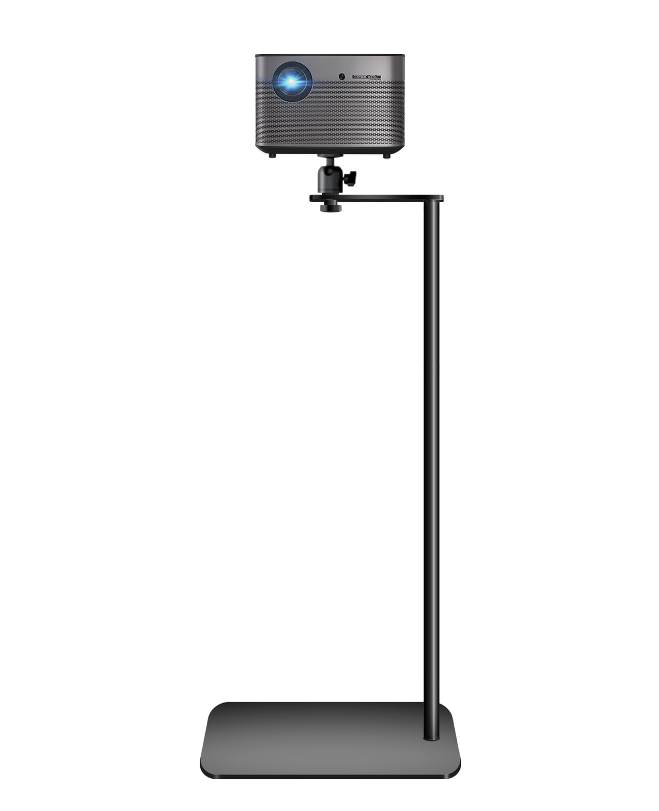 Supporto da pavimento per proiettore, 85/125 cm, orientabile a 360° | vite da 1/4", base in metallo a forma di L, per home theater, ufficio e presentazioni