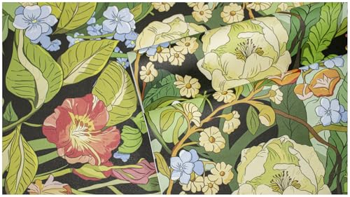 HAOKHOME Floral Wallpaper Peel and Stick Botanical Green Tropical Bathroom by HAOKHOME - Used condition - Image 6