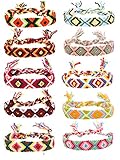 FIBO STEEL Friendship Bracelets for Men Women Handmade Boho Woven Strand Thread for Hair Ponytail