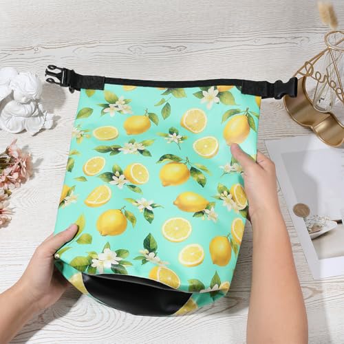 Bolsa seca impermeable flotante mochila 5L liviana patrón limón bolsa seca con cierre enrollable para kayak, navegación, camping, pesca, natación, playa, rafting, senderismo y actividades al aire libre miniatura 3
