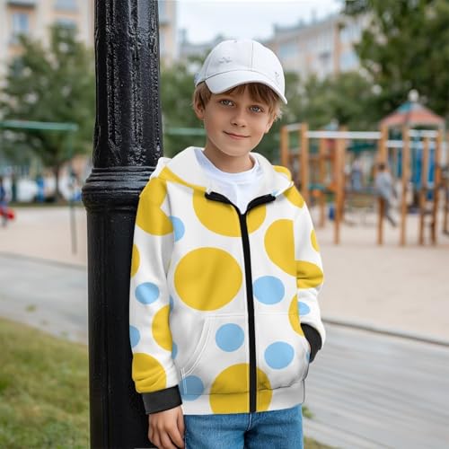 Kids Cardigan Hoodie, Soft Athletic Sweatshirt Fashion Cozy Winter Jacket with Kangaroo Pocket for Boy Girls S ~ XL4