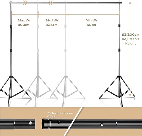 Miniatura 2 de Kit de iluminación para fotografía, kit de iluminación Softbox con fondo de fotos para fotografía de productos, fotografía de retrato, fotografía de