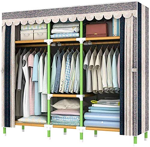 Garde-robe en tissu portable et armoire placard de rangement avec penderie