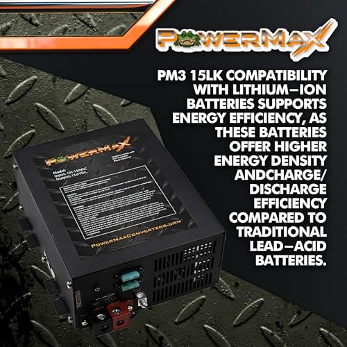 Image of PowerMax PM3-15LK 15A Deck Mount RV Converter Charger Lithium