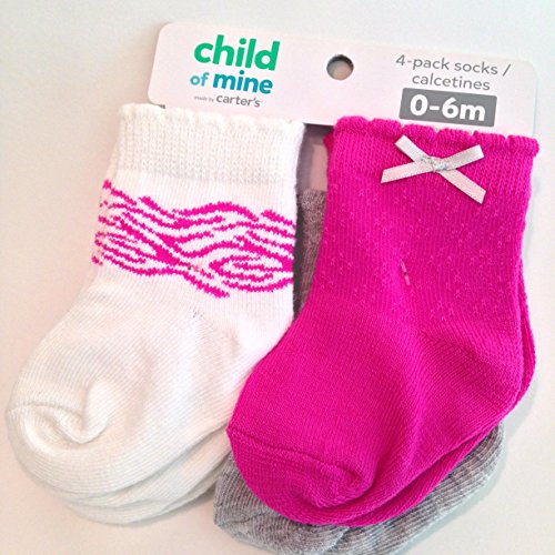 Carter's Child of Mine Girls 4-Pack Socks