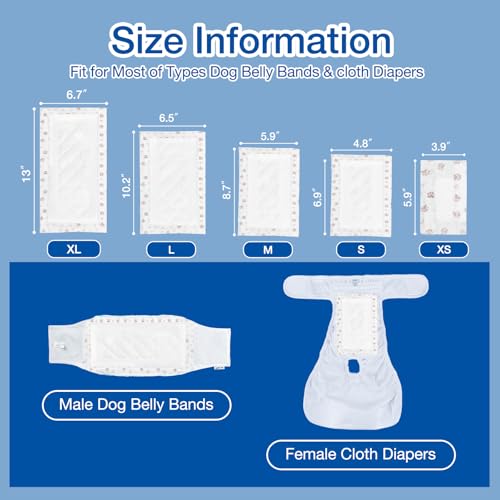 Inserts pour couches et pantalons pour chiens MICOOYO doublure jetable L-50