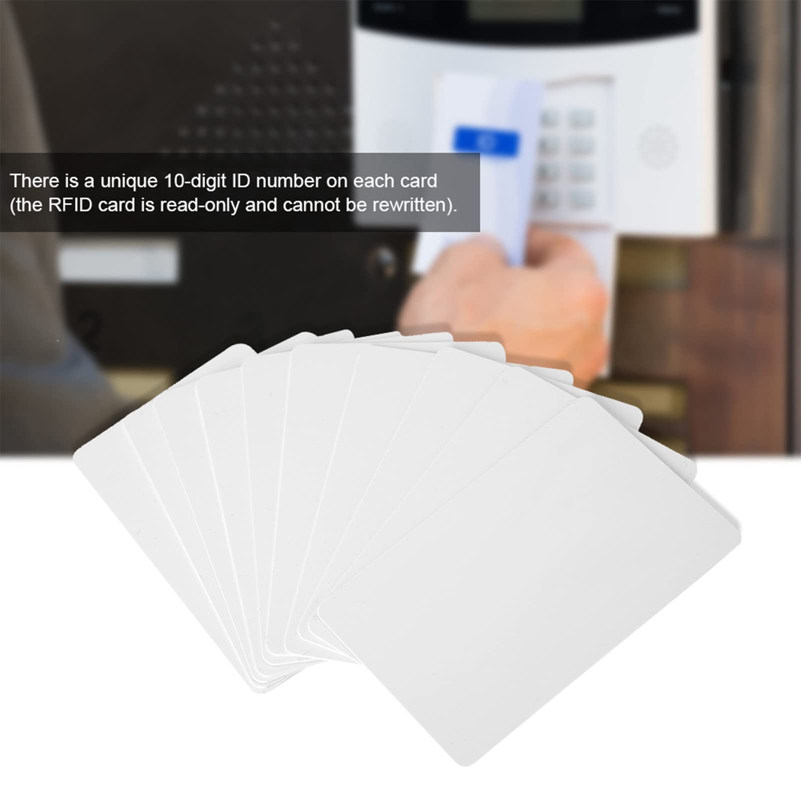 Juego de 100 piezas Tarjeta de identificación de proximidad RFID inteligente sin contacto de 125 kHz Tarjeta de acceso de solo lectura EM4100 para control de acceso Estacio