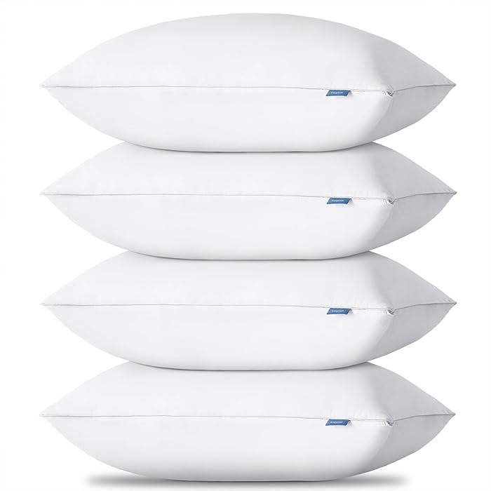 CozyLux Pillows King Size Set of 4, Hotel Quality Bed Pillows for Sleeping 4 Pack, Cooling Pillows for Side Back and Stomach Sleepers, Down Alternative Luxury Soft Supportive Fluffy Pillows (19x34)