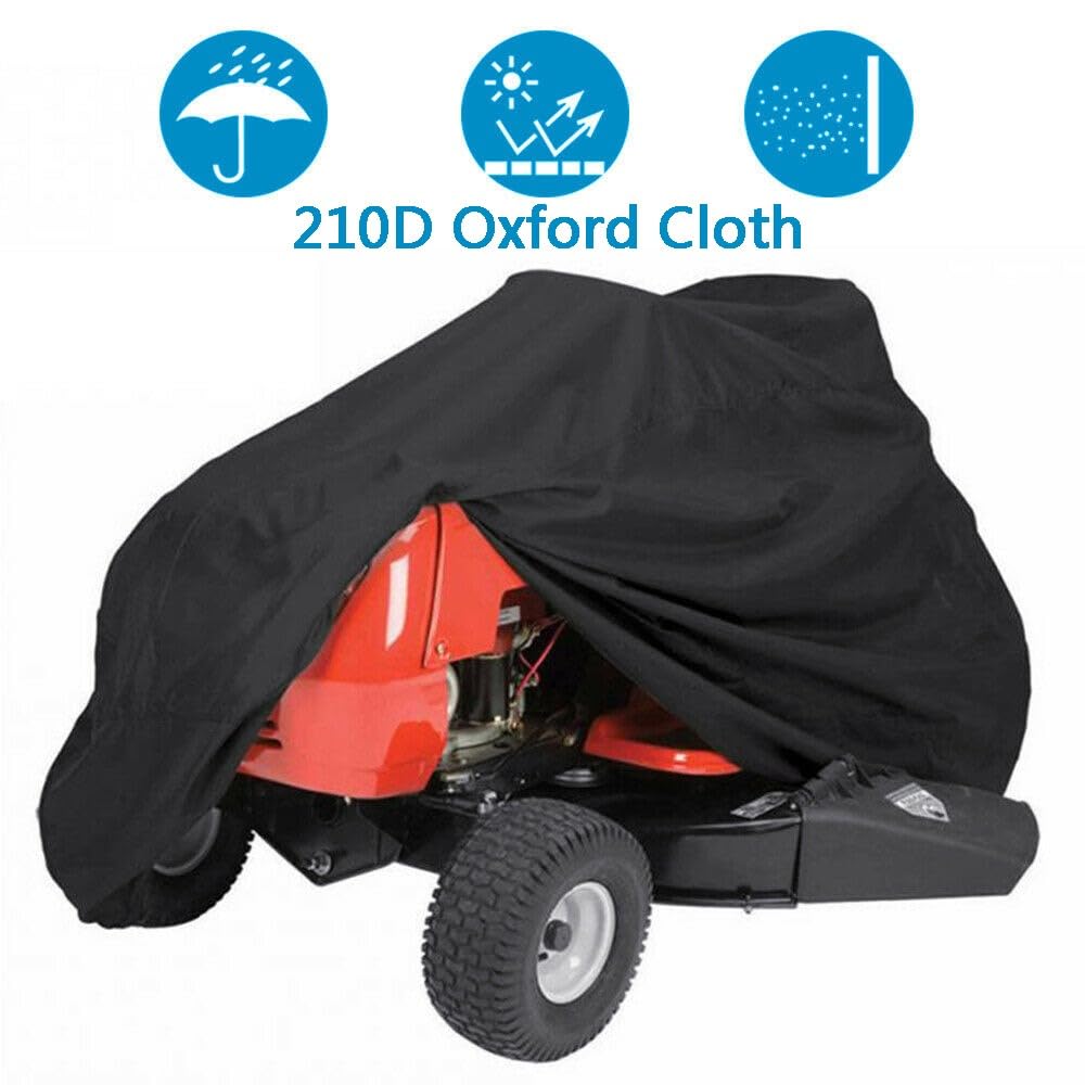 Funda impermeable para cortacésped, protección contra el polvo y los rayos UV, fundas universales para cortacésped autopropulsado Oxford con cordón ajustable (182*111*116cm)