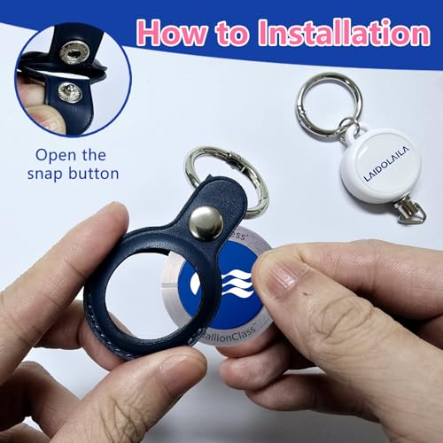 Porte-médaille rétractable anti-perte avec câble en acier - 3