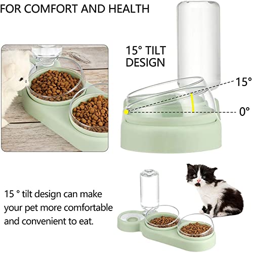 Comedero para Gatos Cuenco de gato for mascotas Alimentador automático for perros Botella de agua potable Alimentador de mascotas Contenedor de agua con soporte Accesorios for mascotas Cuencos de Viaj