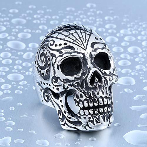 Image of Genuine Stainless Steel Ring Jewelry for Men Fashion Punk Biker Skull Rings