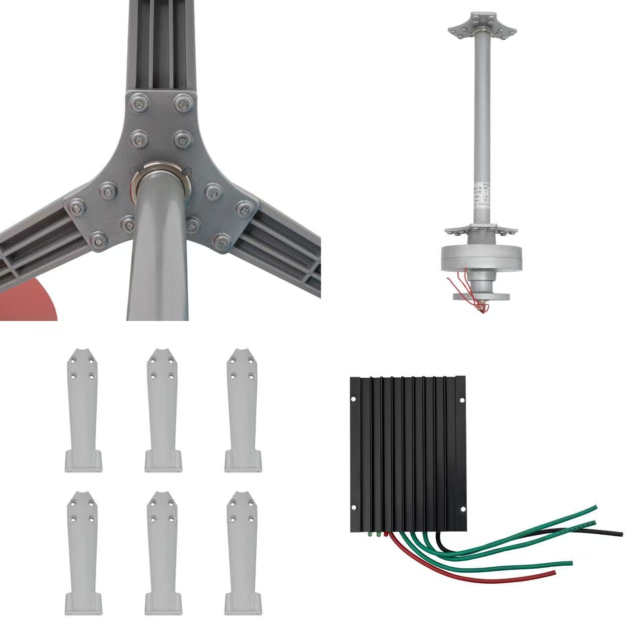 Generatore eolico da 400 W con regolatore, 12 V, 3 ali, turbina eolica verticale trifase, regolatore silenzioso, resistente alle intemperie, per casa, campeggio, barca, gazebo