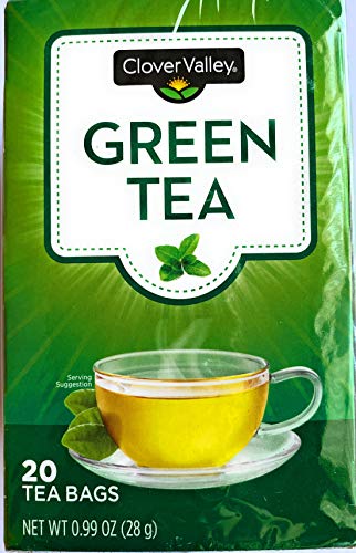 Clover Valley Green Tea (1) 28g box, contains 20 tea bags