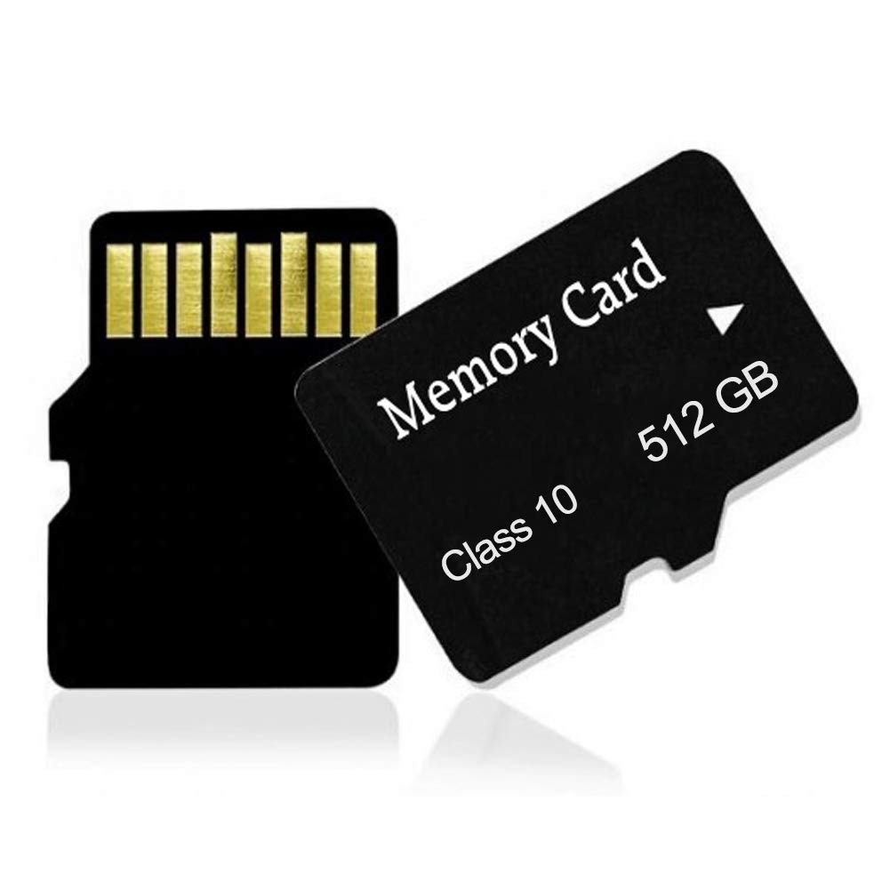 Micro Memory Card 512GB High Speed Class 10 TF Card with Adapter for SD
