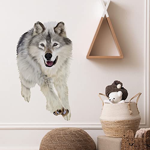 Vinilo decorativo Running Wolf de RoyoLam 40x60 cm miniatura 1