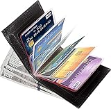 Wonder Wallet - Amazing Slim RFID Wallets As Seen on TV, Black Leather (3 Pack(Slim RFID), Black)