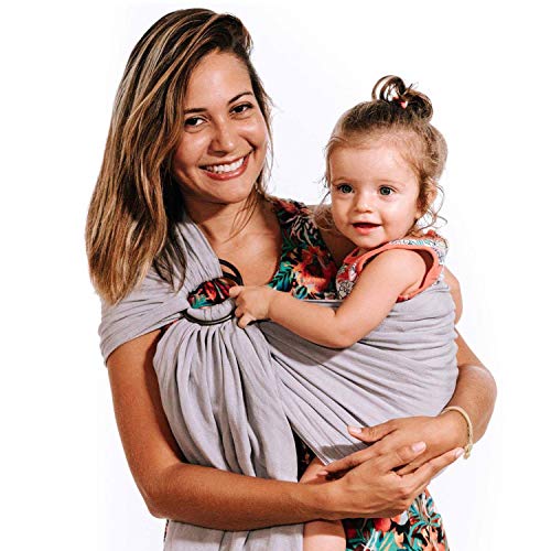 Image of Nalakai Ring Sling Baby Carrier, Soft Linen Baby Sling, Baby Wrap, Comfort, Style, and Giving Back - Carry Your Little One with Love
