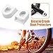uxcell 4 Pcs Silicone Bicycle Cycling Crank Boot Protectors Mountain Bike Sleeve Crank Arm Cover Protection White