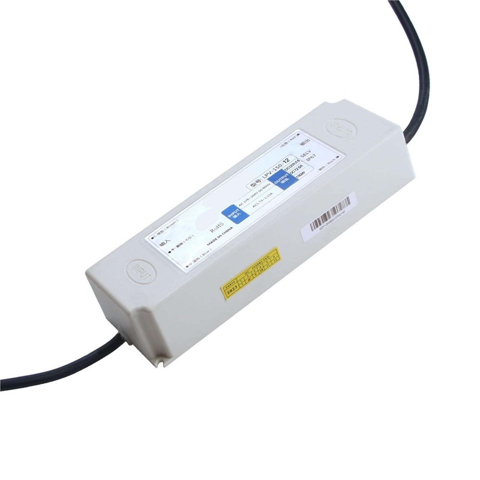 LPV-150-12 150W 12V 12.5A IP67 Plastic Shell Switching Power Supply 1Pcs