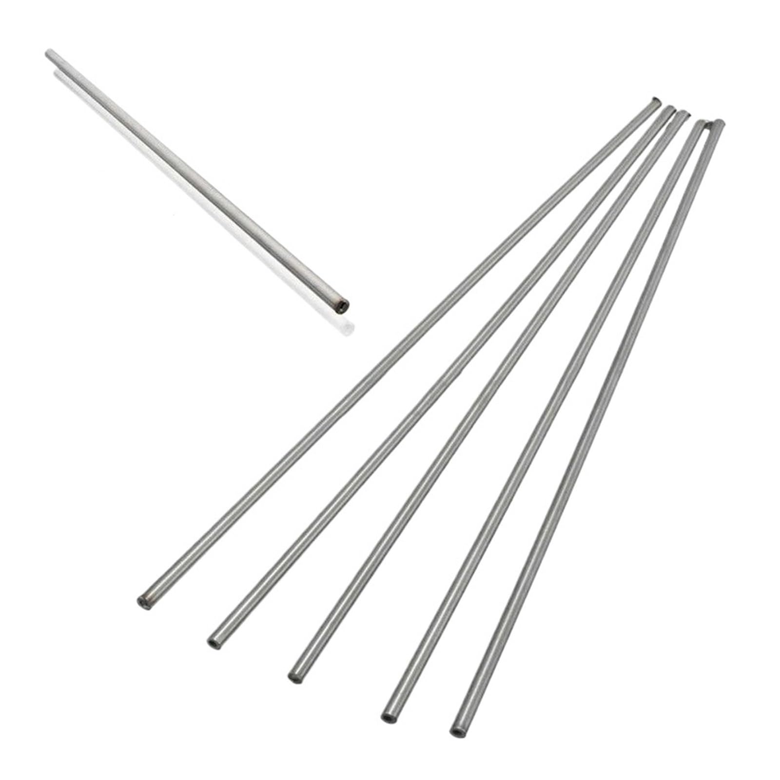 Metal Pipe 1/2/3/5/10pcs 304 Stainlessy Steel Tube Round Capillary Straight Length 250/500mm for Crafting(12x11x500mm 1 pcs)