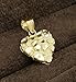 AMZ Jewelry 10k Yellow Gold Heart Nugget Pendant Nugget Heart Charm