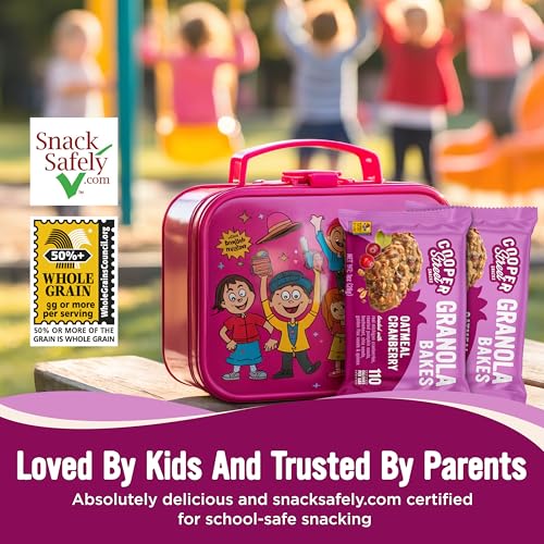 Cooper Street Oatmeal Cranberry Granola Bakes (12 pack) - Individually Wrapped Soft and Chewy Breakfast Granola Bars - Nut, Dairy & Soy Free - Great As Kids Snacks For School, Hiking Or Lunchbreak - Thumbnail 5