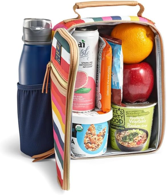 Miniatura 4 de Fit & Fresh Foundry, Thayer Insulated Lunch Bag with 28oz.Sport Water bottle, Reusable Lunch Box, Mini Cooler Bag, Perfect for Work, College, Picnics