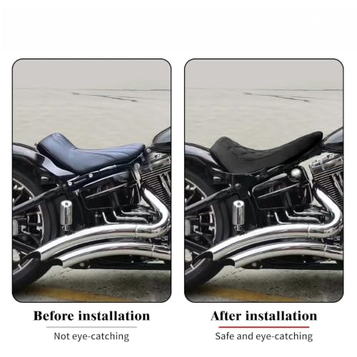 Asiento individual de cuero para moto Softail Breakout y Rocker 2008-17 4