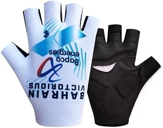 Pro Team Bahrain Cycling Gloves,Summer Half Finger Bike Gloves