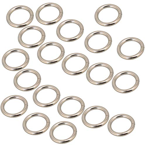 RDEXP Heavy Duty Silver Metal O Ring Buckle for Purses Bags Backpack Straps Set of 20