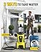 Pressure Washer 1800W, Power Jet Washers 135 Bar High Pressure, 420 L/H Flow Rate, 40 m²/h Cleaning Area, Dual Spray Guns, 10m High-Pressure Hose, 1.8m Inlet Pipe with Filter for Car, Home, Garden Use