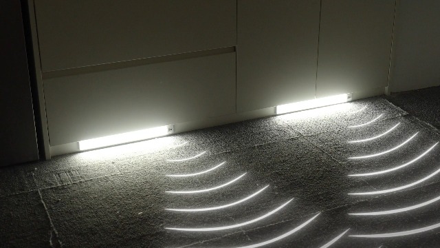 Image of EZVALO 2 Pack Under Cabinet Lights, 14.5'' Magnetic Motion Sensor Light, 4000mAh Large Capacity Rechargeable Closet Light, Remote Control Dimmable 5700K Cool White for Kitchen, Stairs, Hallway