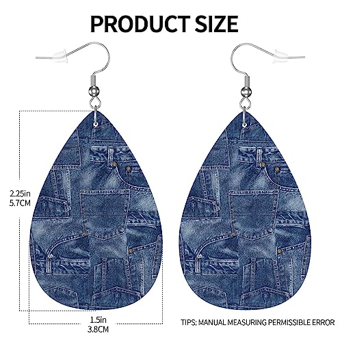 Faux Leather Earrings, Teardrop Dangle Earrings, Lightweight Dangle For Women2