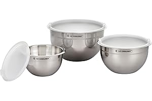 Le Creuset Enameled Cast Iron Large Nesting Mixing Bowl Set with Airtight...