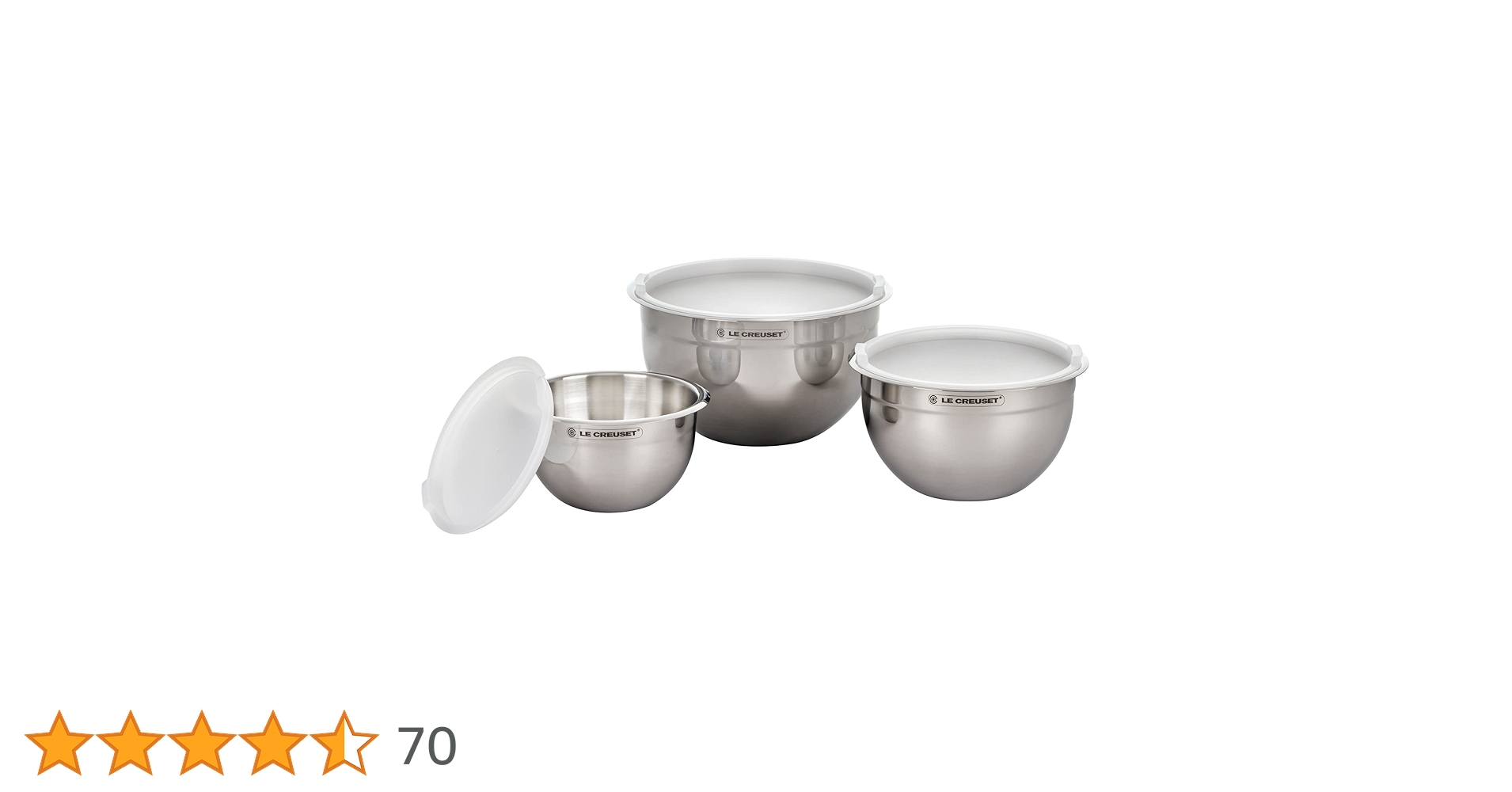 ル・クルーゼ　 ミキシング・ボウル3個セット　(ステンレススチール） 　フタ付き 楽天市場】Le Creuset ル・クルーゼ ミキシング・ボウル3個セット