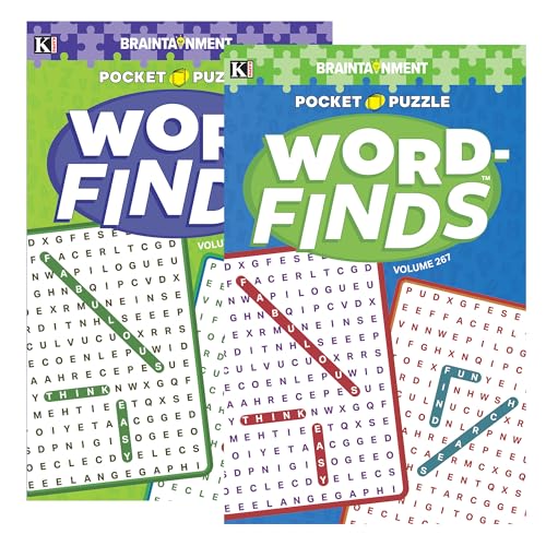 Kappa Pocket Word Finds Puzzle Book 2 Titles, Digest Size 8
